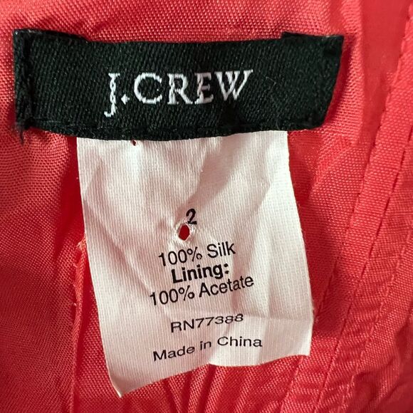 J Crew Silk Taffeta Dress Halter Semi Formal Dance Party Soft Size 2 Pockets - Picture 5 of 7
